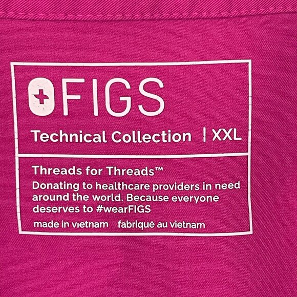 Figs Women's Pink Rafaela Oversized Medical Uniform Jacket Top Size XXL - Picture 6 of 12